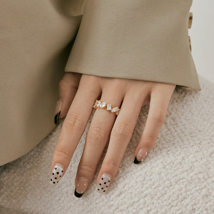 [LUCKY LOVE]Delicate Multi Cut Ring