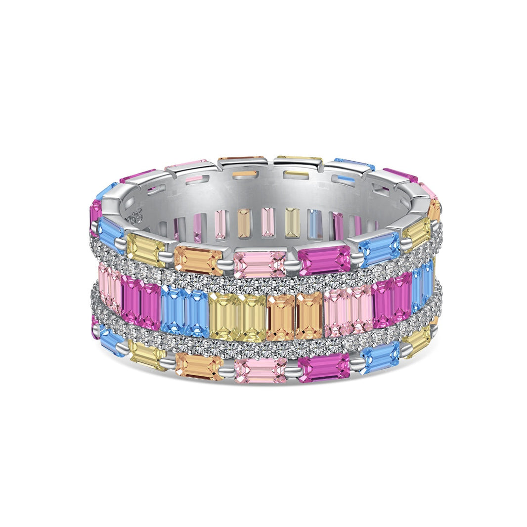 [LUCKY LOVE]Dazzling Colorful Radiant Cut Party Ring