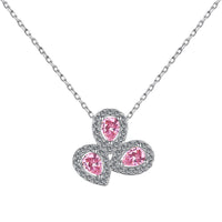 [LUCKY LOVE]Elegant Flower Shape Pear Cut Necklace