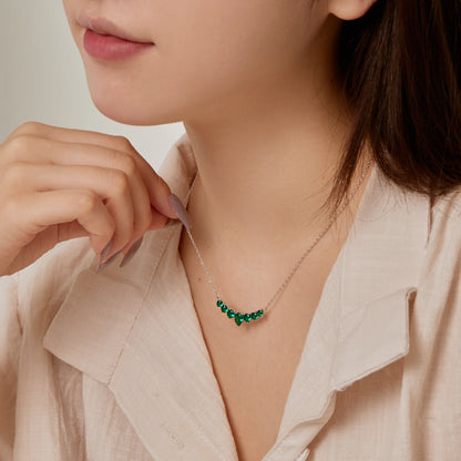 [LUCKY LOVE]Dainty Colorful Heart Necklace