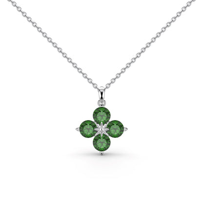 [LUCKY LOVE]Four-Leaf Clover And Eight-Pointed Star Necklace