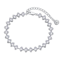 [LUCKY LOVE]0.5 Carat Ornate Princess Cut Daily Bracelet