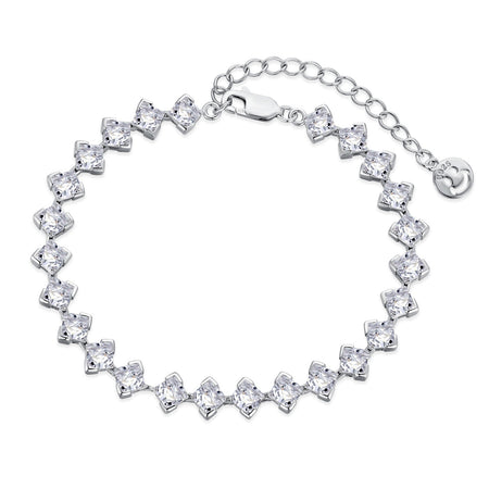[LUCKY LOVE]0.5 Carat Ornate Princess Cut Daily Bracelet