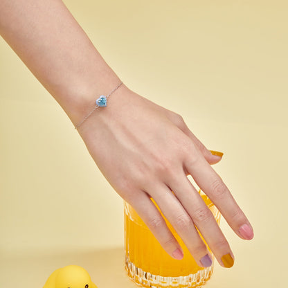 [LUCKY LOVE]Sparkling Romantic Heart Shape Lover Bracelet