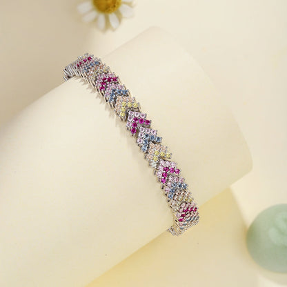 [LUCKY LOVE]Ornate Sparkling Round Cut Party Bracelet