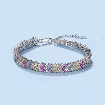[LUCKY LOVE]Ornate Sparkling Round Cut Party Bracelet