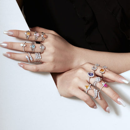 [LUCKY LOVE]Unique Vivid Snake Shape Daily Ring