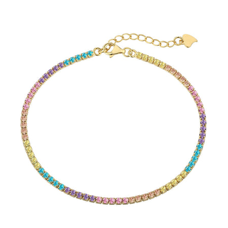 [LUCKY LOVE]Dazzling Colorful Round Cut Daily Bracelet