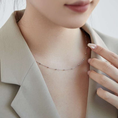 [LUCKY LOVE]Small Bead Clavicle Chain Simple Necklace