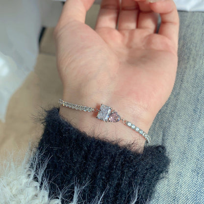 [LUCKY LOVE]Dazzling Unique Multi Shape Lover Bracelet