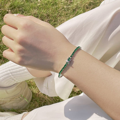 [LUCKY LOVE]Radiant Colorful Round Cut Party Bracelet