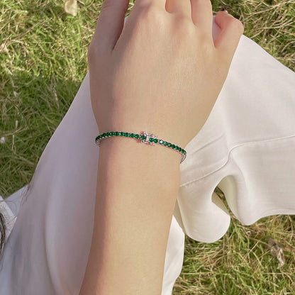 [LUCKY LOVE]Radiant Colorful Round Cut Party Bracelet