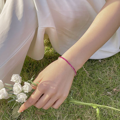 [LUCKY LOVE]Radiant Colorful Round Cut Party Bracelet