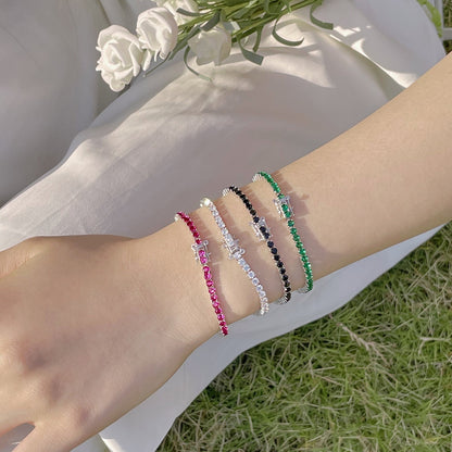 [LUCKY LOVE]Radiant Colorful Round Cut Party Bracelet