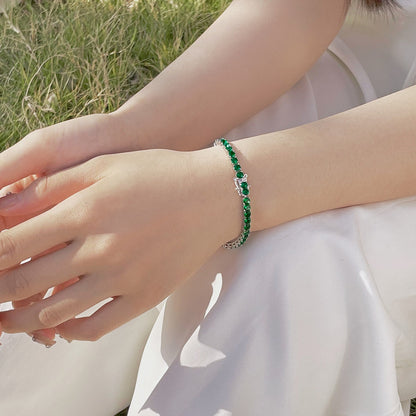 [LUCKY LOVE]Radiant Colorful Round Cut Party Bracelet