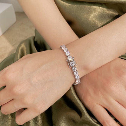 [LUCKY LOVE]0.75 Carat Dazzling Round Cut Wedding Bracelet