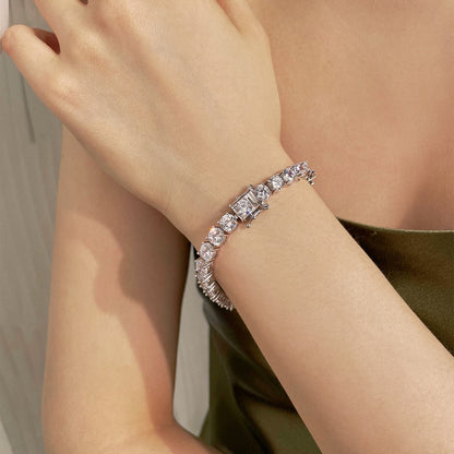 [LUCKY LOVE]0.75 Carat Dazzling Round Cut Wedding Bracelet