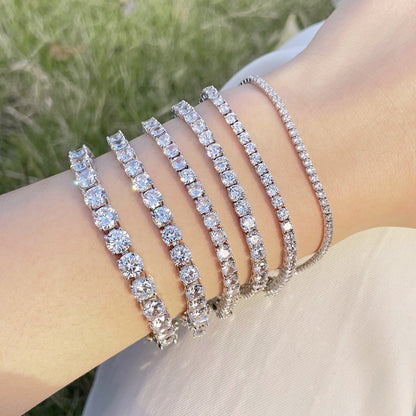[LUCKY LOVE]0.75 Carat Dazzling Round Cut Wedding Bracelet