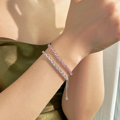 [LUCKY LOVE]Dazzling Romantic Heart Shape Lover Bracelet