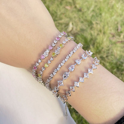 [LUCKY LOVE]Dazzling Romantic Heart Shape Lover Bracelet