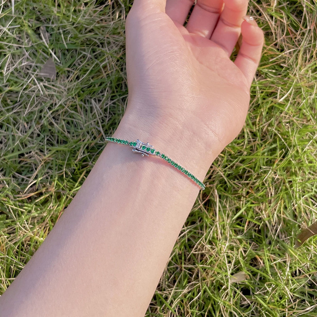 [LUCKY LOVE]Radiant Colorful Round Cut Party Bracelet