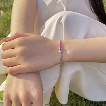[LUCKY LOVE]Radiant Colorful Round Cut Party Bracelet