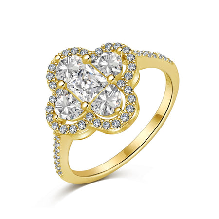 [LUCKY LOVE]Luxurious Eternity Flower Shape Banquet Ring