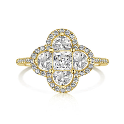 [LUCKY LOVE]Luxurious Eternity Flower Shape Banquet Ring