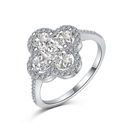 [LUCKY LOVE]Luxurious Eternity Flower Shape Banquet Ring