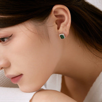 [LUCKY LOVE]Luxurious Dainty Emerald Cut Banquet Earrings