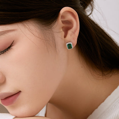 [LUCKY LOVE]Luxurious Dainty Emerald Cut Banquet Earrings