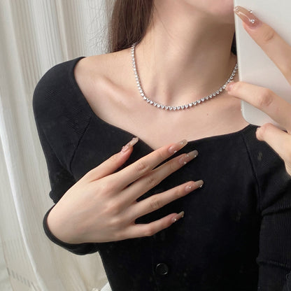[LUCKY LOVE]Ornate Heart Cut Tennis Necklace
