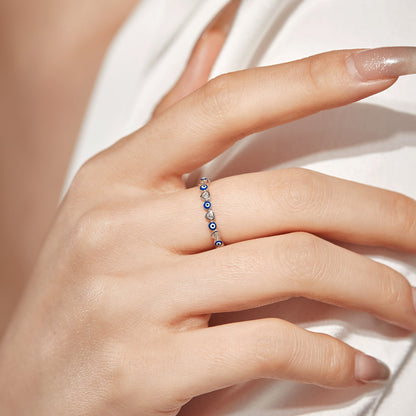 [LUCKY LOVE]Radiant Colorful Round Shape Daily Ring