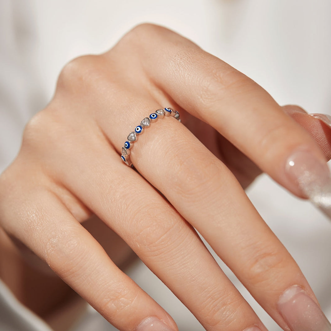 [LUCKY LOVE]Radiant Colorful Round Shape Daily Ring