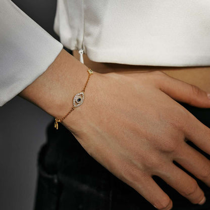 [LUCKY LOVE]Dainty Eye Shape Necklace
