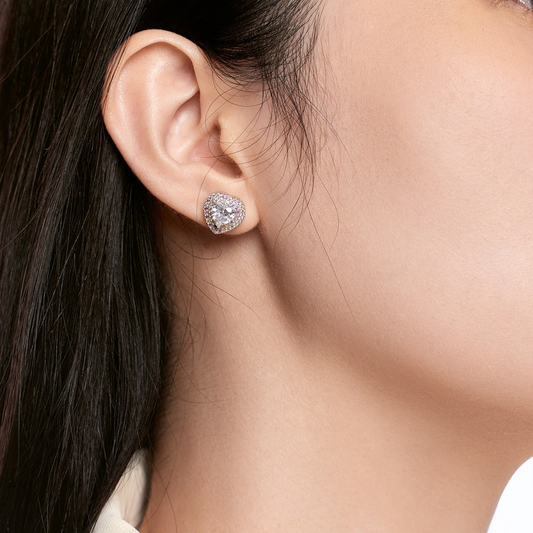 [LUCKY LOVE]Dazzling Heart Shape Lover Earrings
