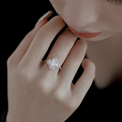 [LUCKY LOVE]Luxurious Eternity Flower Shape Banquet Ring