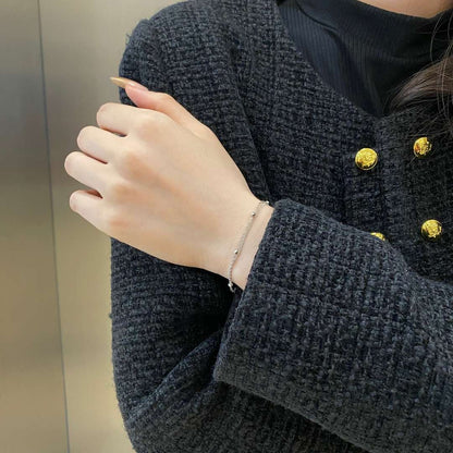 [LUCKY LOVE]Delicate Bead Double Layer Bracelet