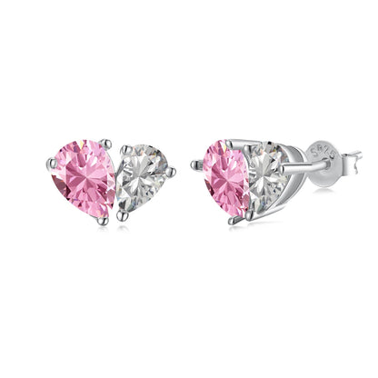 [LUCKY LOVE]Dazzling Elegant Heart Cut Lover Earrings