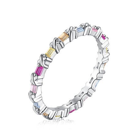 [LUCKY LOVE]Charming Colorful Round Cut Daily Ring