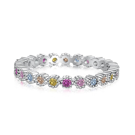 [LUCKY LOVE]Exquisite Colorful Round Cut Party Ring