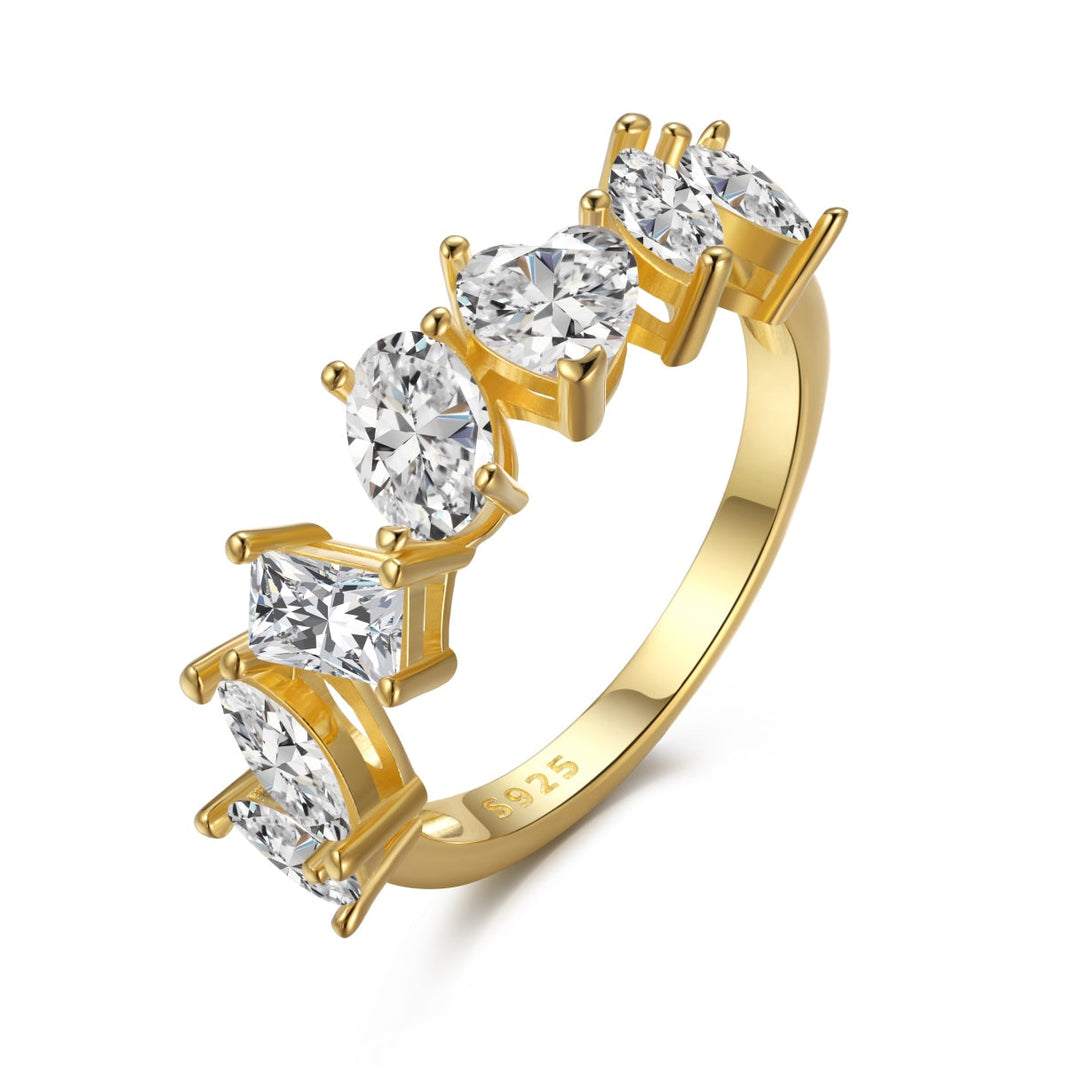 [LUCKY LOVE]Delicate Multi Cut Ring