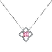 [LUCKY LOVE]Exquisite Flower Shape Princess Cut Necklace