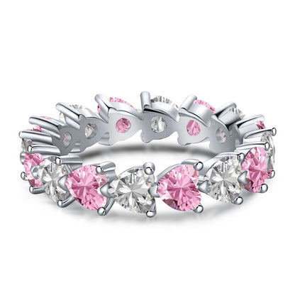 [LUCKY LOVE]0.25 Carat Radiant Romance Heart Cut Lover Ring