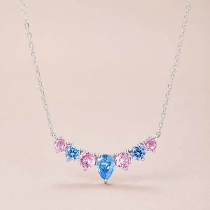 [LUCKY LOVE]Dainty Colorful Heart Necklace
