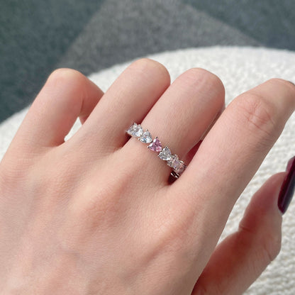 [LUCKY LOVE]0.25 Carat Radiant Romance Heart Cut Lover Ring