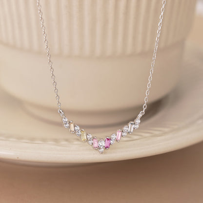 [LUCKY LOVE]Dazzling Rainbow Necklace