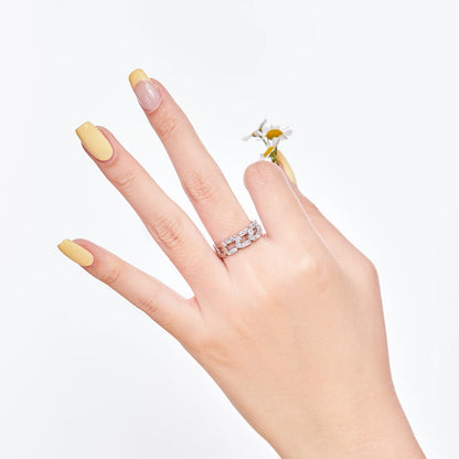 [LUCKY LOVE]Sparkling Vibrant Emerald Cut Daily Ring