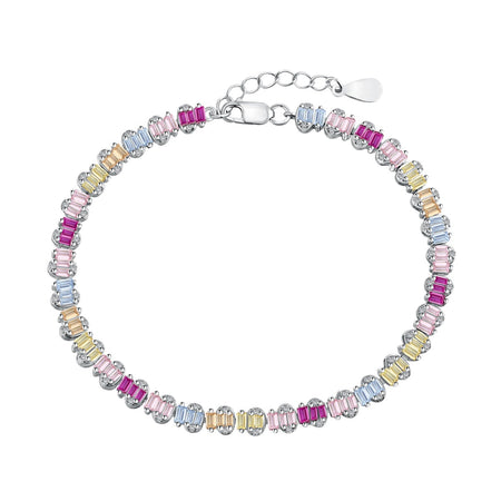 [LUCKY LOVE]Delicate Colorful Emerald Cut Party Bracelet