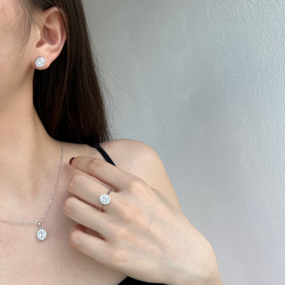 [LUCKY LOVE]Delicate Radiant Oval Cut Daily Earrings